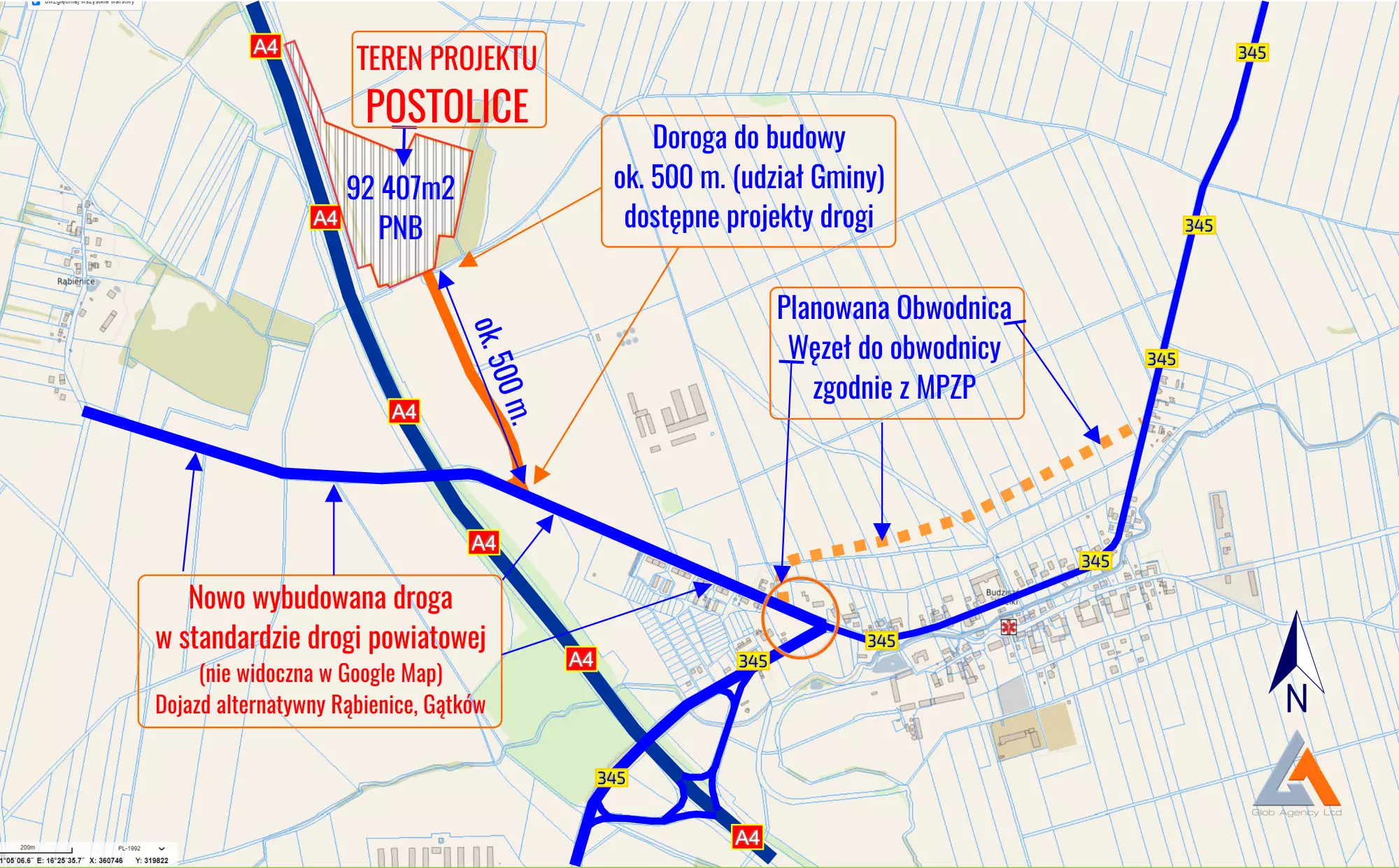 Project Postolice - Access roads